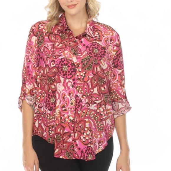 JOHNNY WAS Jade Dreams of Vivanna Silk
Shirt XL NWT - Picture 3 of 12